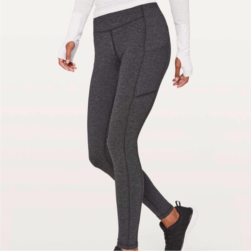 Lululemon Speed Up Leggings Herringbone Gray Size 8